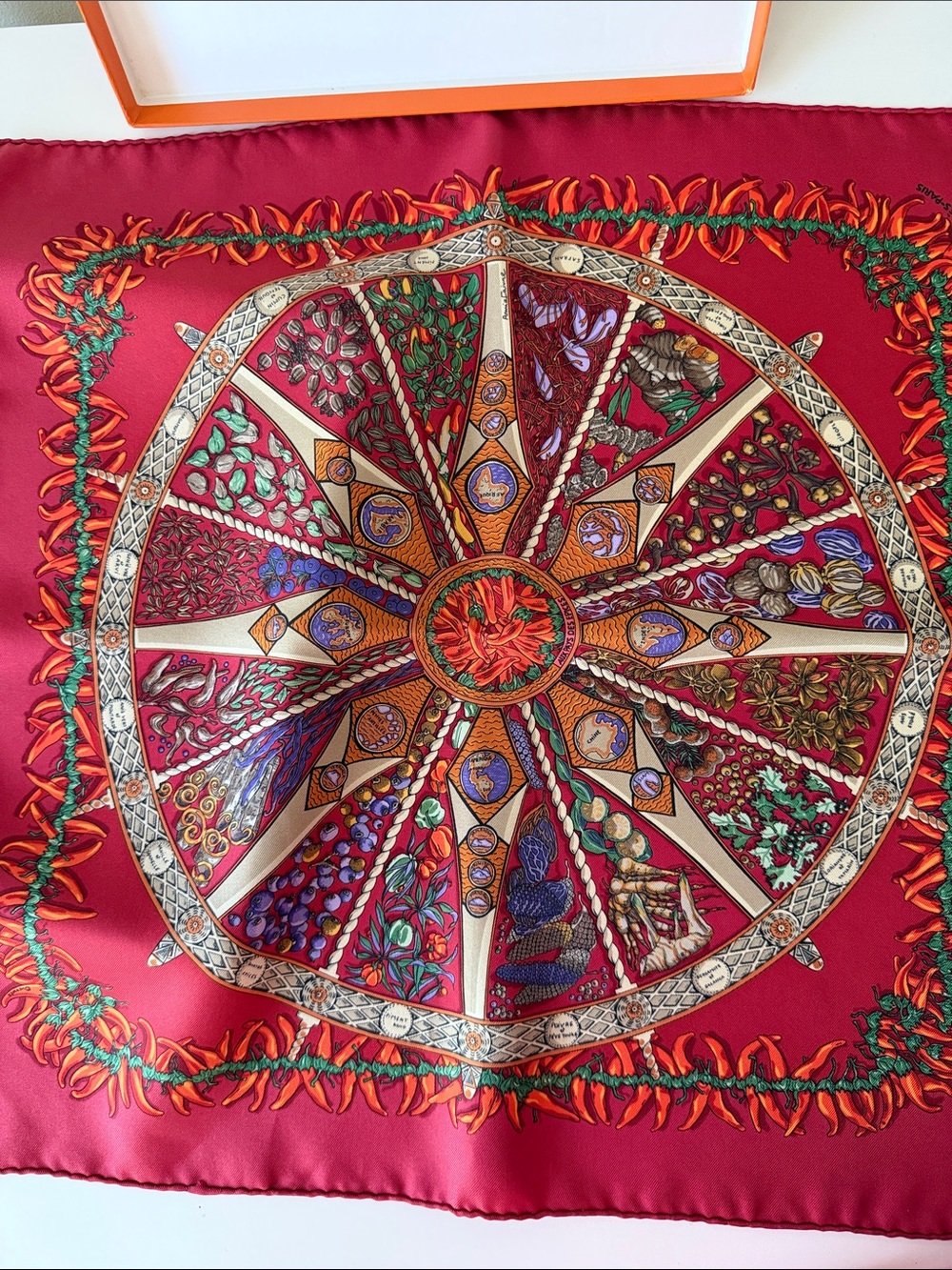Hermes Scarf with Box - Picture 3 of 9